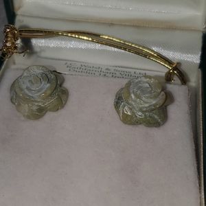 Connemara Marble Rose Earrings